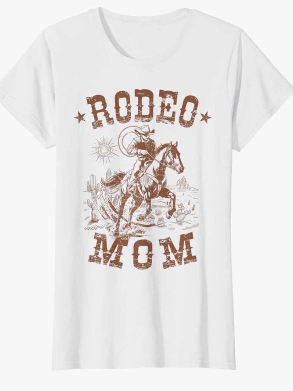 Amazon White Rodeo Mom Graphic Tee